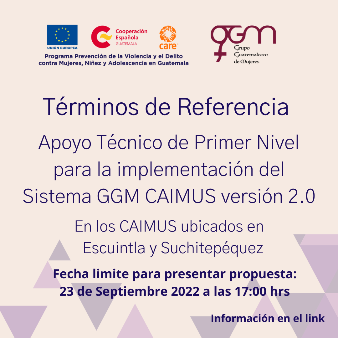 Términos de Referencia para la implementación del Sistema GGM CAIMUS versión 2.0